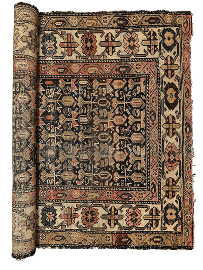 Antique Worn Late 19th Century Persian Rug 3’3” x 6’ by Rugistan - main product image for Resin Society