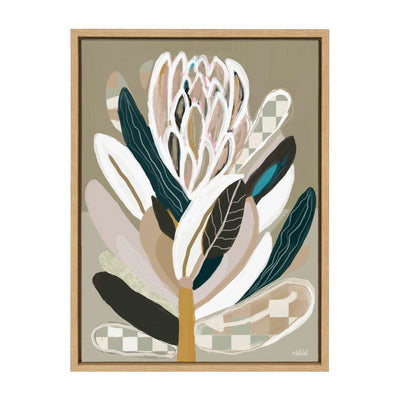 Sylvie Sage Protea Framed Canvas by Inkheart Designs