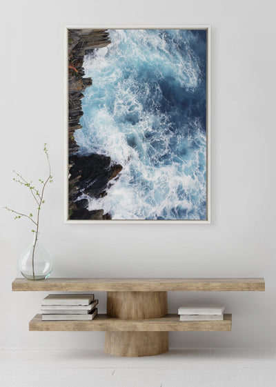 Sylvie Sea Foam Framed Canvas by kateandlaurel - product image 5 for Resin Society