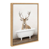 Sylvie Male Deer in Rustic Bath Framed Canvas by kateandlaurel - product image 19 for Resin Society