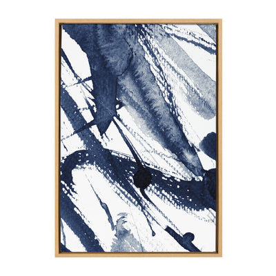 Sylvie Indigo Watercolor Framed Canvas by Amy Peterson Art Studio by kateandlaurel - product image 11 for Resin Society