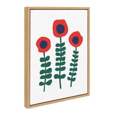 Sylvie Red Flowers Framed Canvas by kateandlaurel - product image 2 for Resin Society