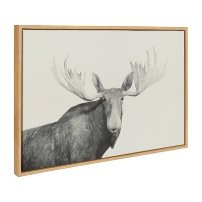 Sylvie Moose 2 crop BW Framed Canvas by kateandlaurel - product image 8 for Resin Society