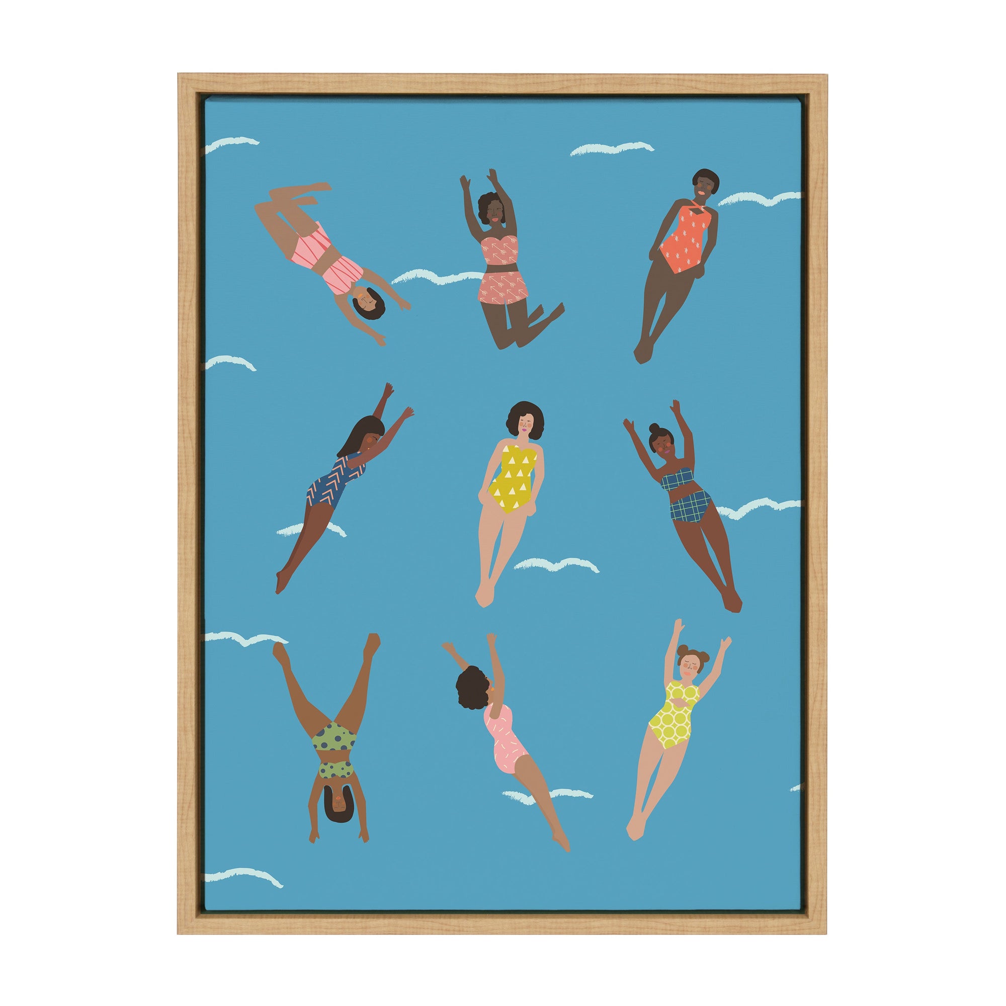 Sylvie Swimmers Framed Canvas by kateandlaurel - product image 11 for Resin Society