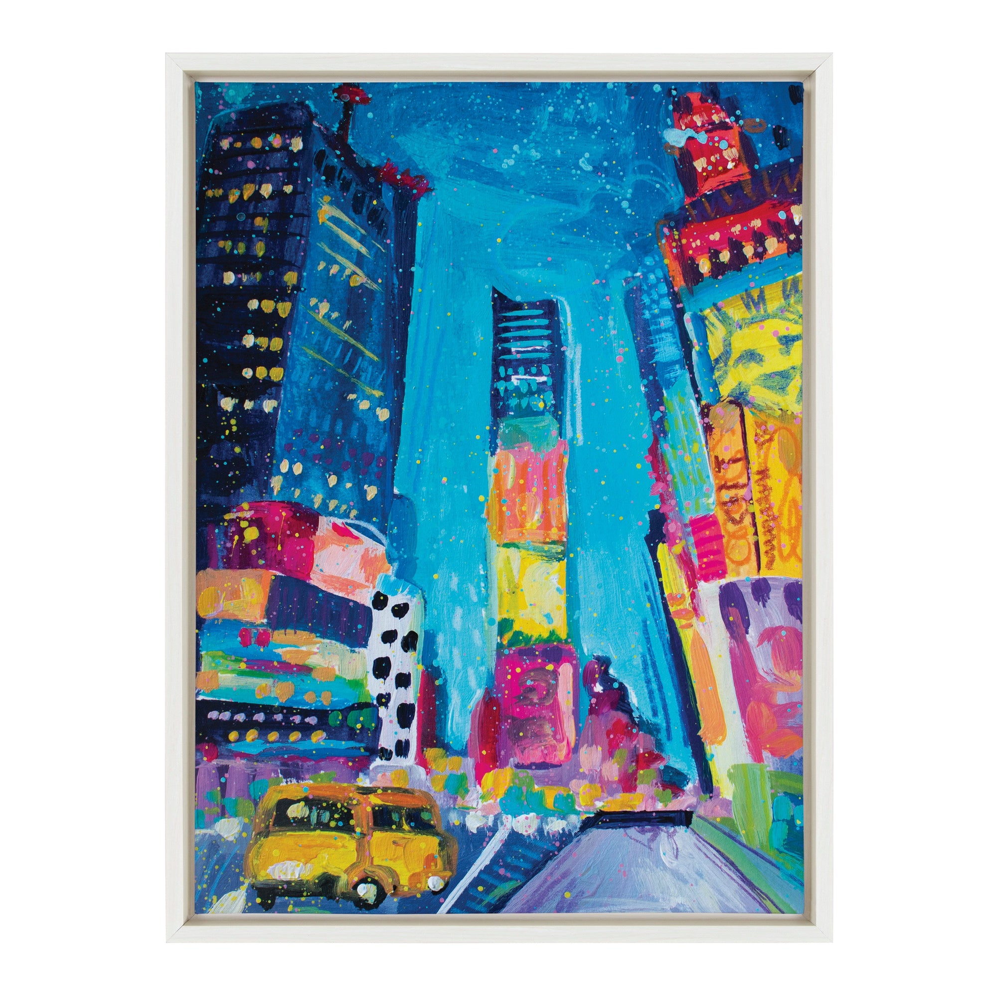 Sylvie Time Square Study No 4 Framed Canvas by Rachel Christopoulos by kateandlaurel - product image 7 for Resin Society