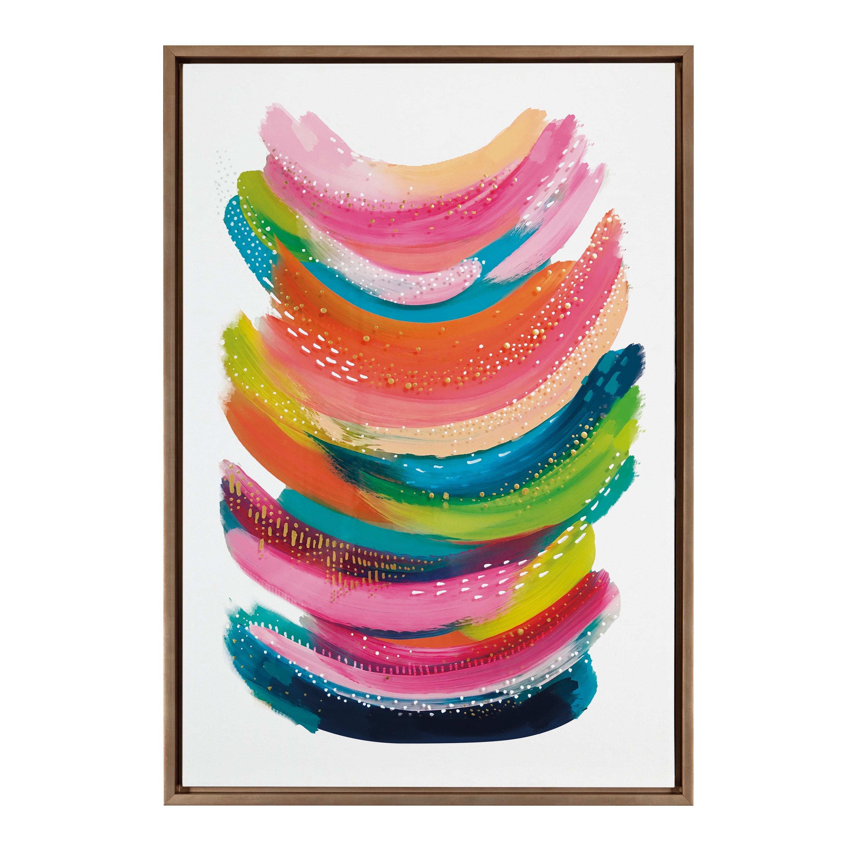 Sylvie Bright Abstract Framed Canvas