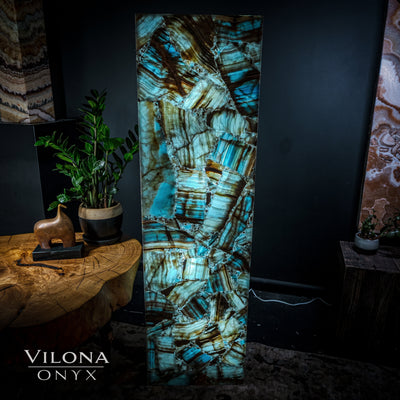 Argentina Blue Onyx Floor Lamp by Vilona Onyx - product image 5 for Resin Society