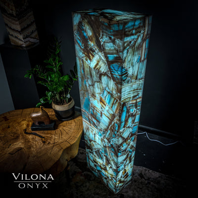 Argentina Blue Onyx Floor Lamp by Vilona Onyx - product image 4 for Resin Society