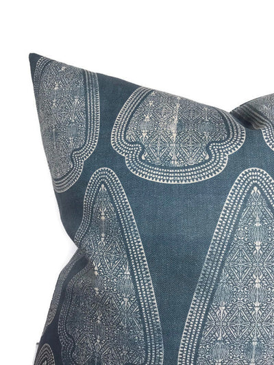 Artemis Pillow Cover in Lake Blue, Susan Connor Textiles