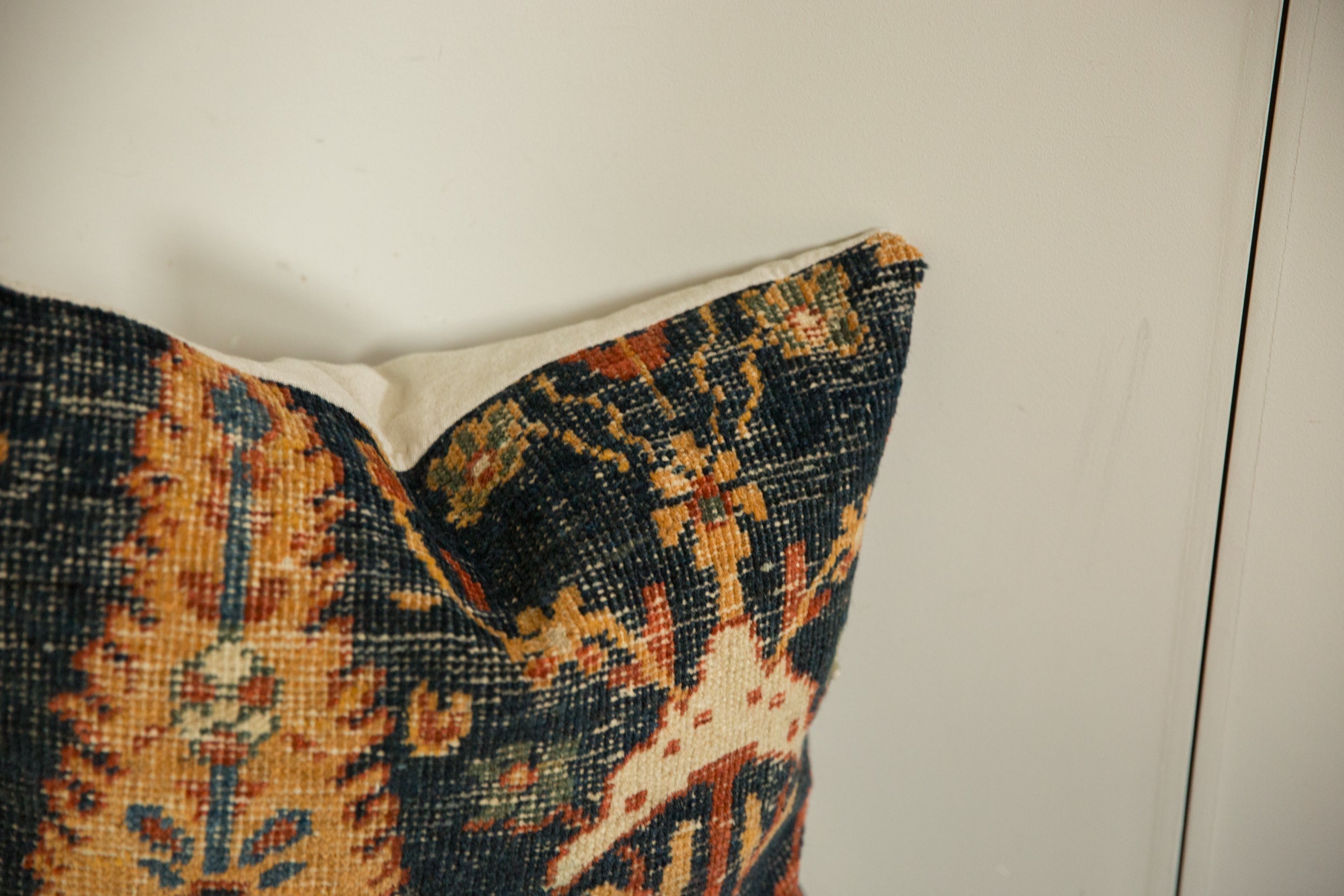 Antique Ziegler Mahal Rug Fragment Pillow