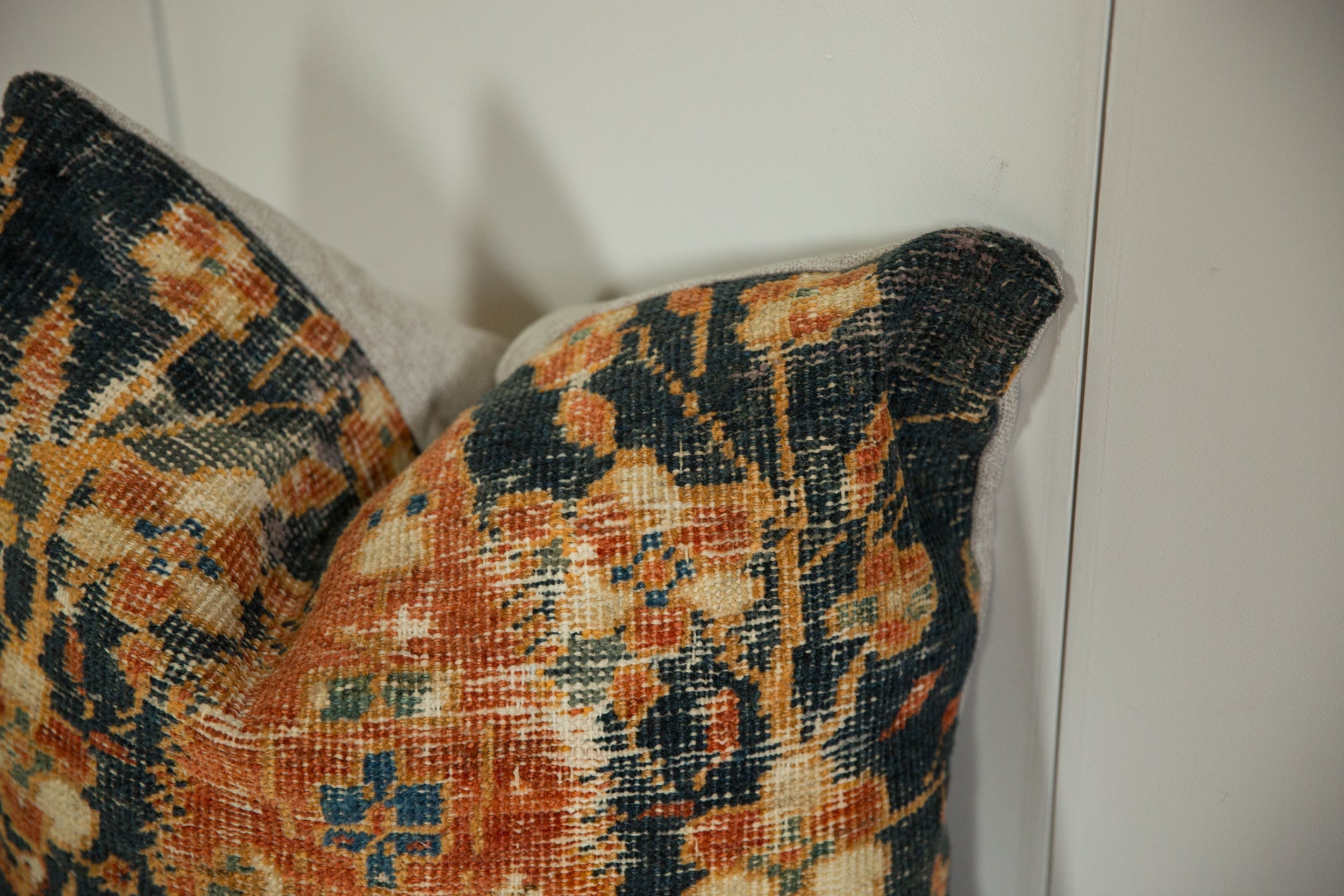 Antique Ziegler Mahal Rug Fragment Pillow