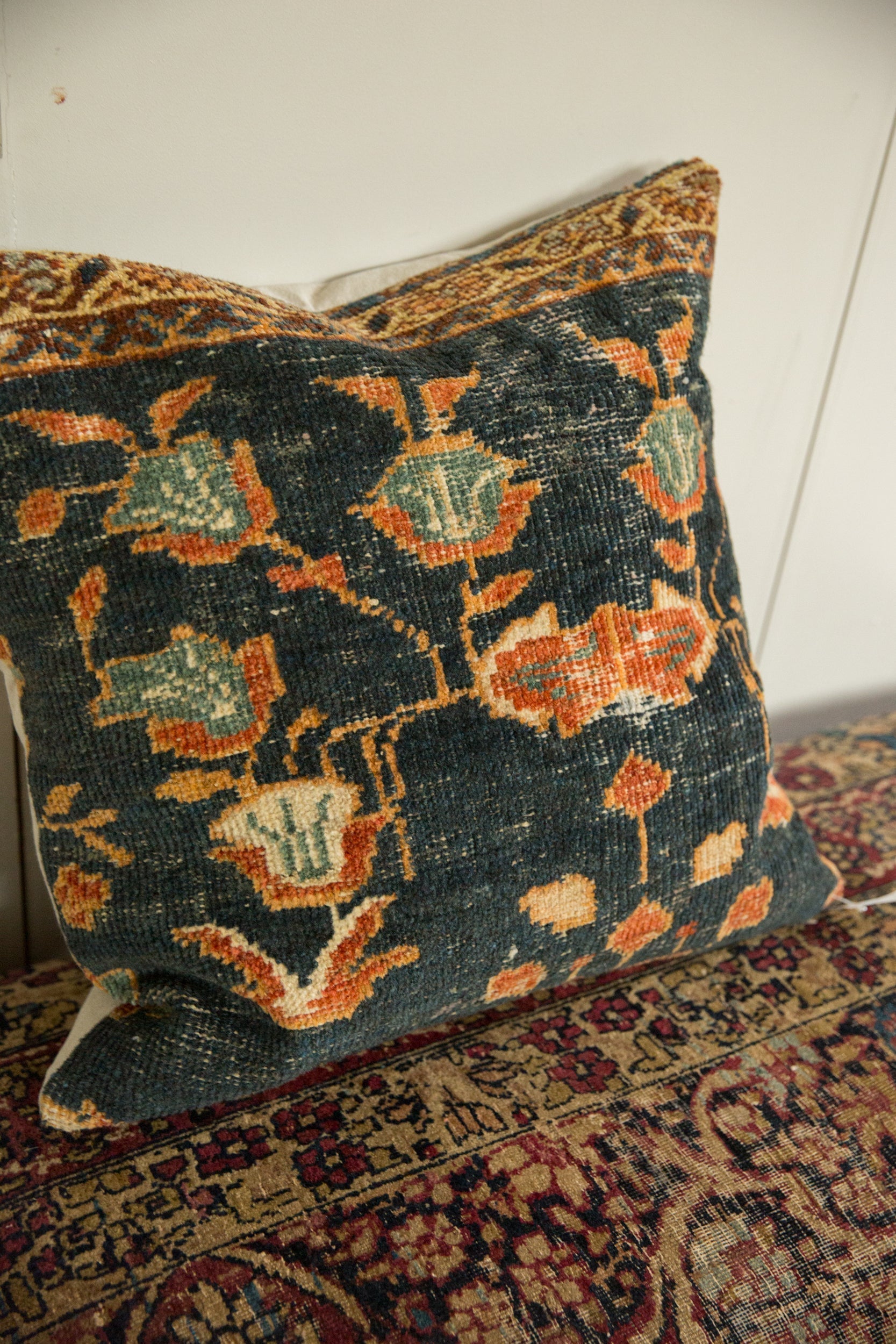 RESERVED Antique Ziegler Mahal Rug Fragment Pillow
