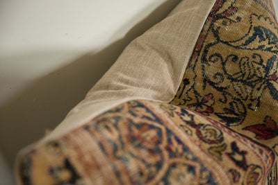 Antique Kerman Rug Fragment Pillow