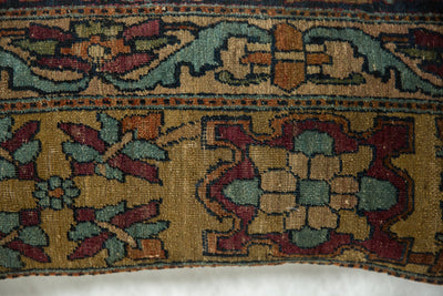 Antique Kerman Rug Fragment Pillow