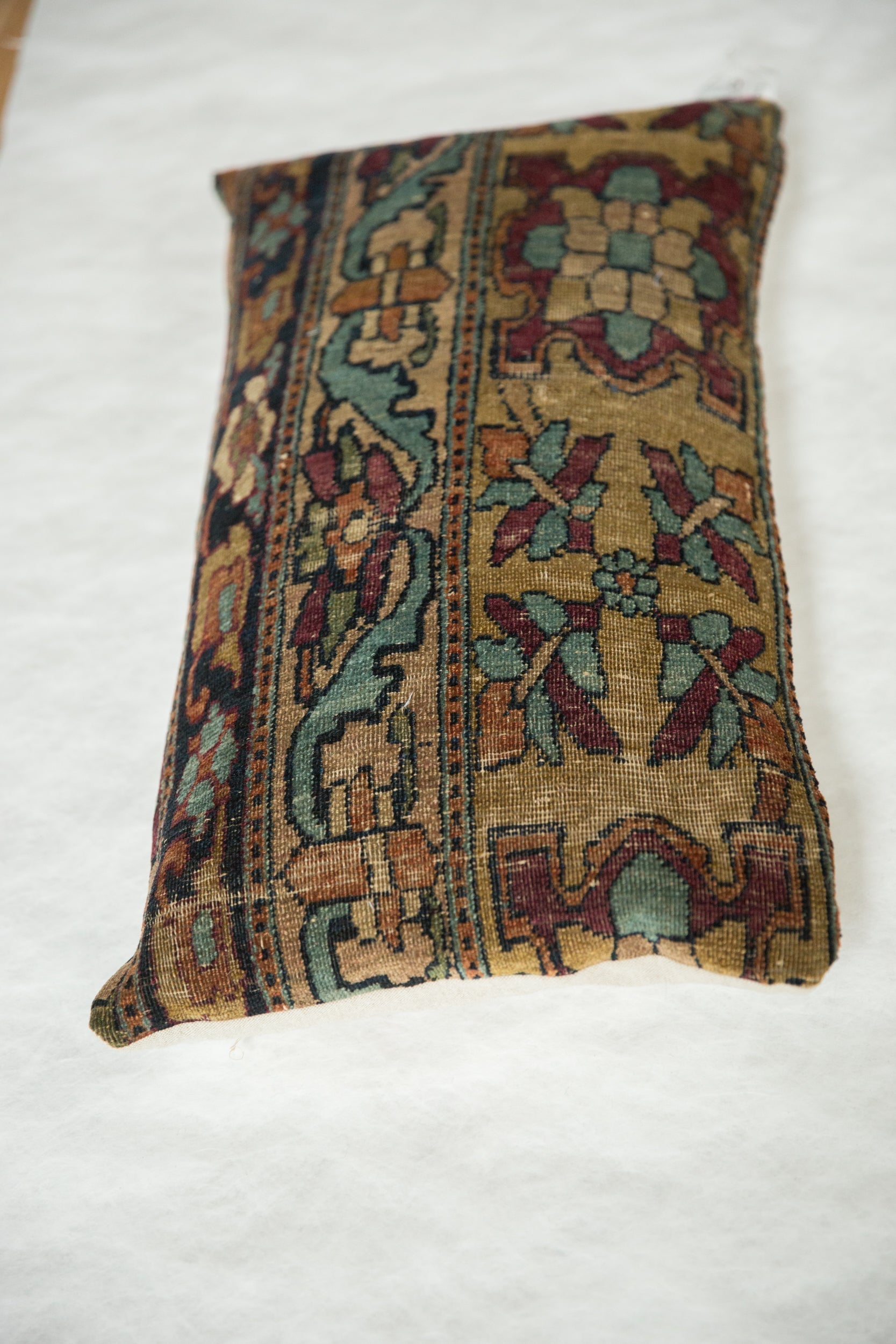 Antique Kerman Rug Fragment Pillow