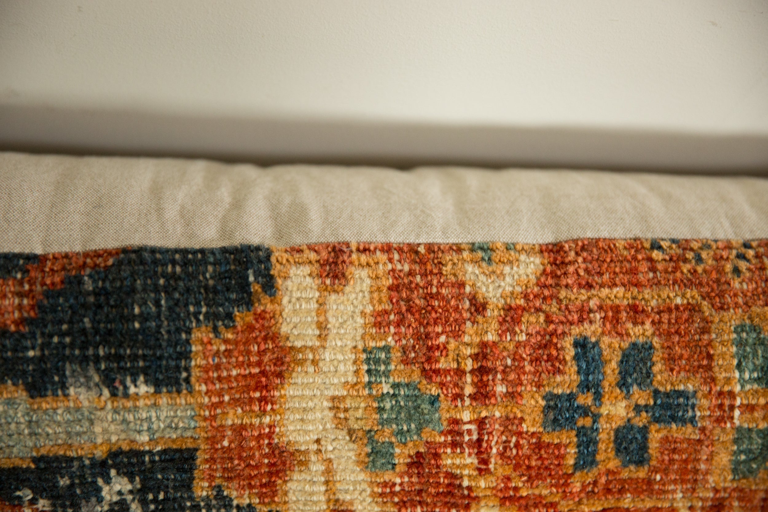 Antique Ziegler Mahal Rug Fragment Pillow