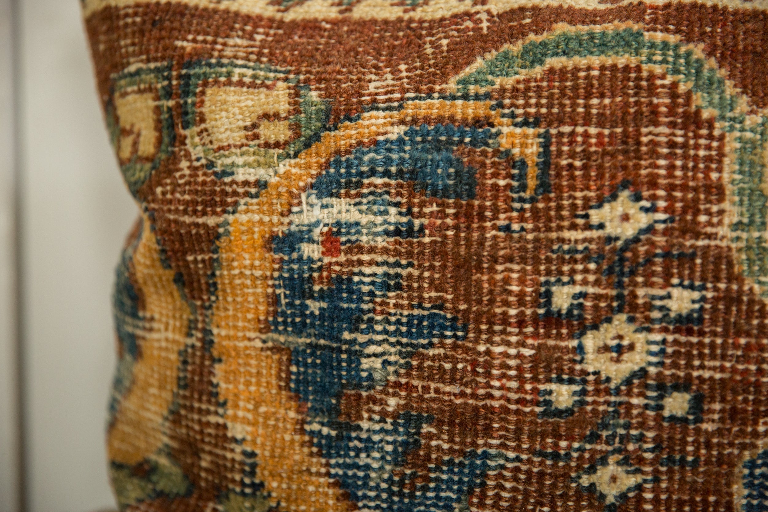 RESERVED Antique Ziegler Mahal Rug Fragment Pillow