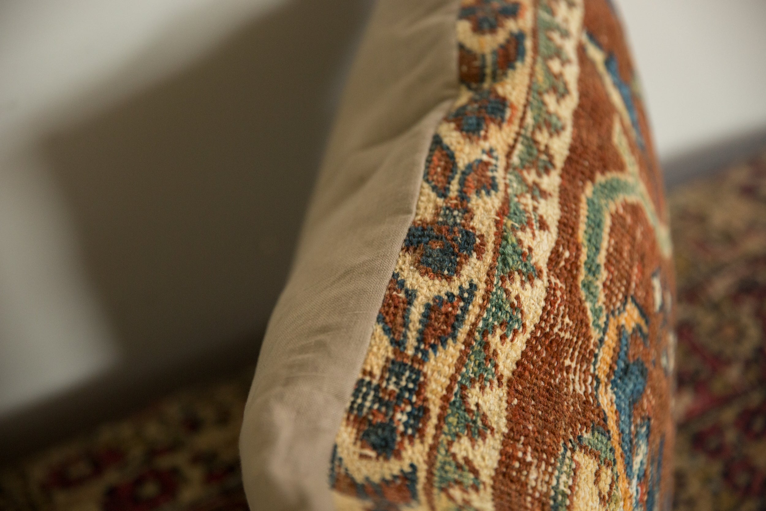 RESERVED Antique Ziegler Mahal Rug Fragment Pillow