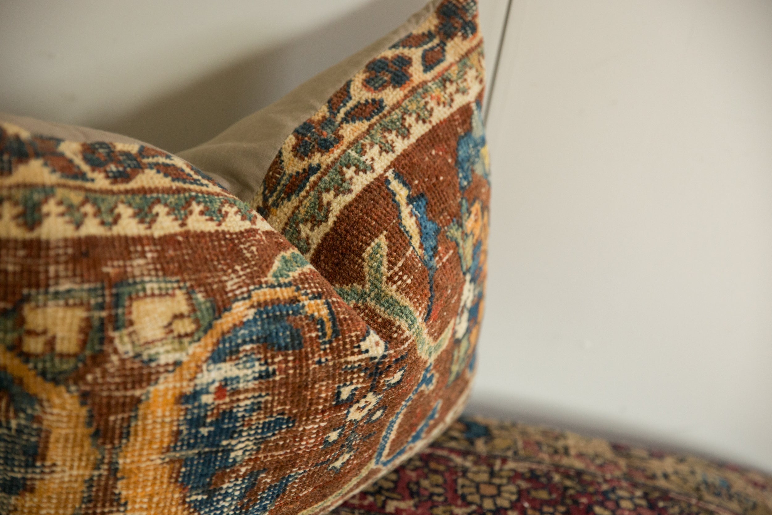 RESERVED Antique Ziegler Mahal Rug Fragment Pillow