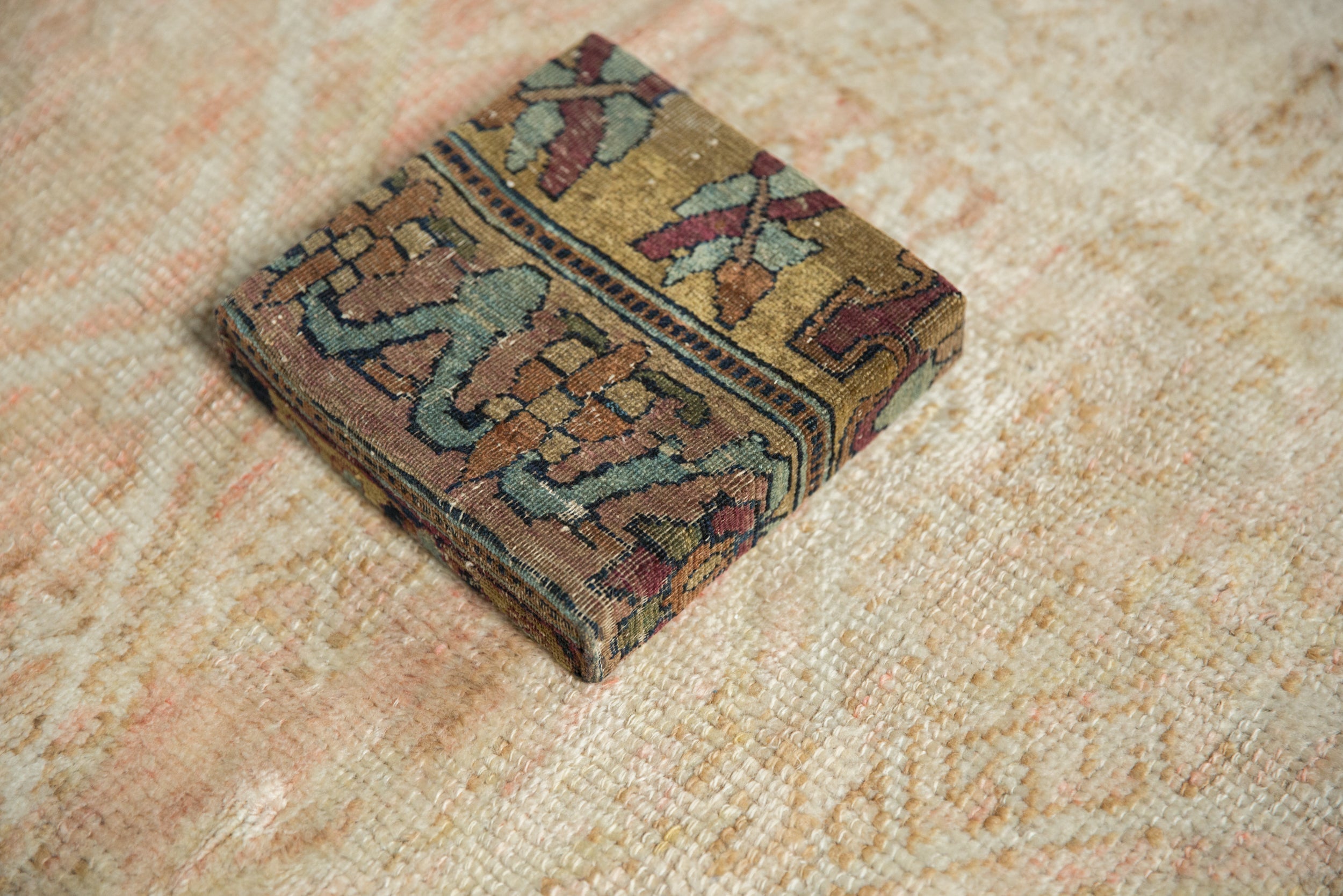 Decorative Cork Board Antique Kerman Rug Fragment Art