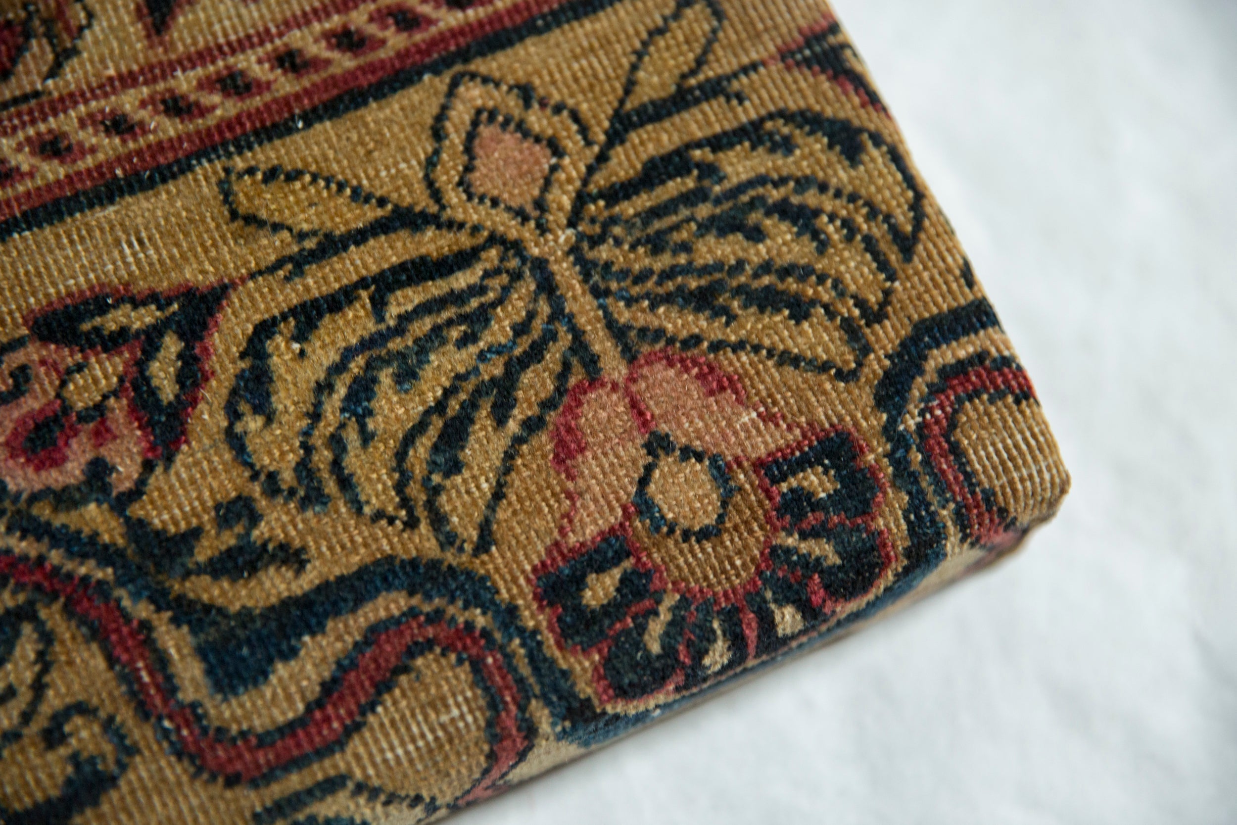 Decorative Cork Board Antique Kerman Rug Fragment Art