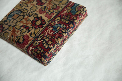 Decorative Cork Board Antique Kerman Rug Fragment Art