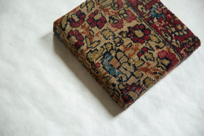 Decorative Cork Board Antique Kerman Rug Fragment Art