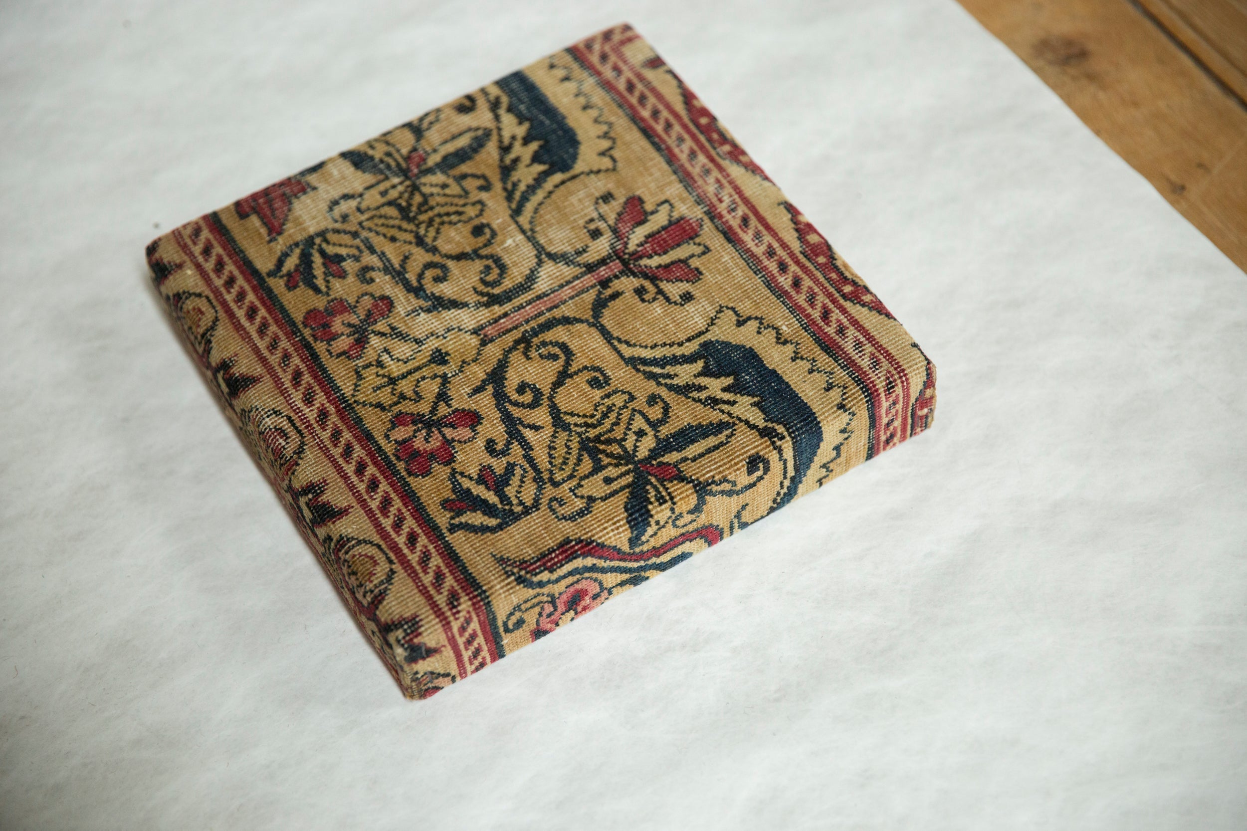 Decorative Cork Board Antique Kerman Rug Fragment Art