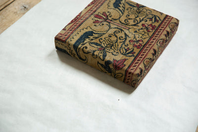 Decorative Cork Board Antique Kerman Rug Fragment Art