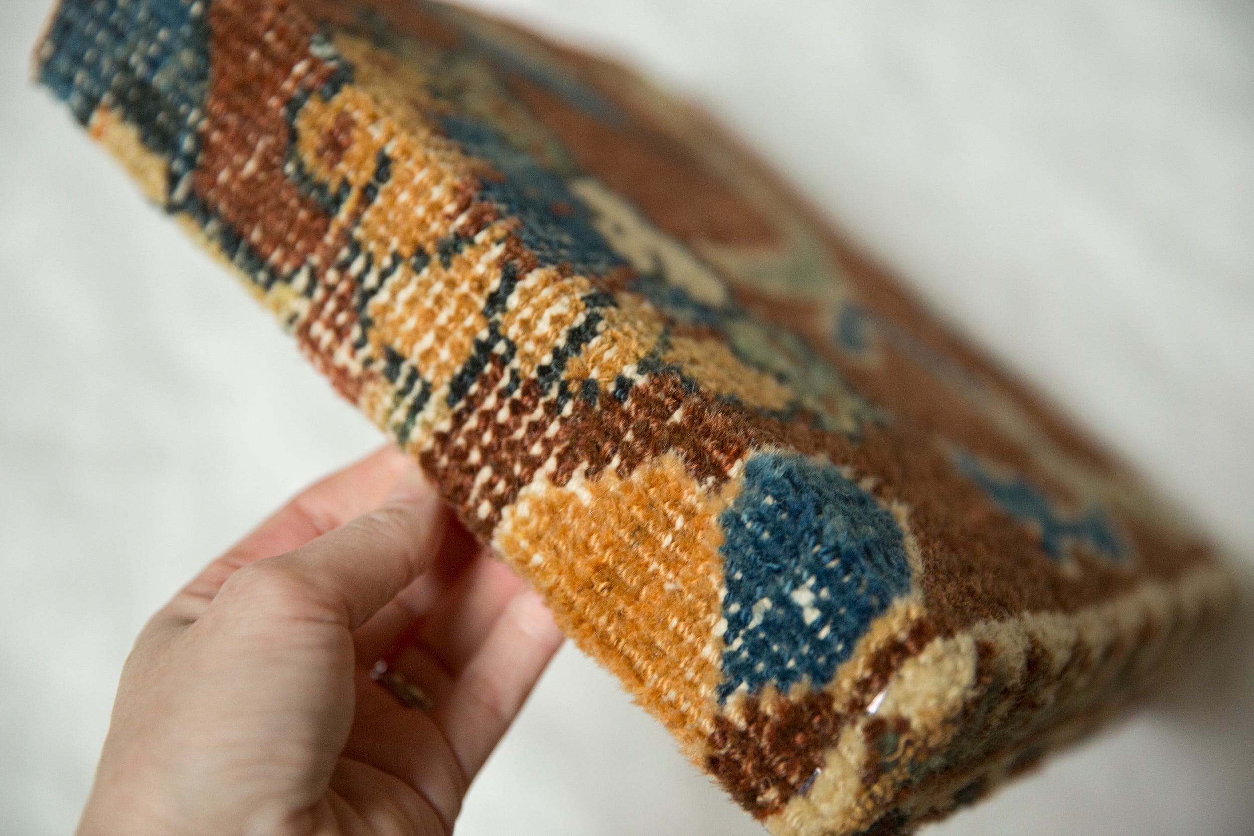 Decorative Cork Board Antique Ziegler Mahal Rug Fragment Art