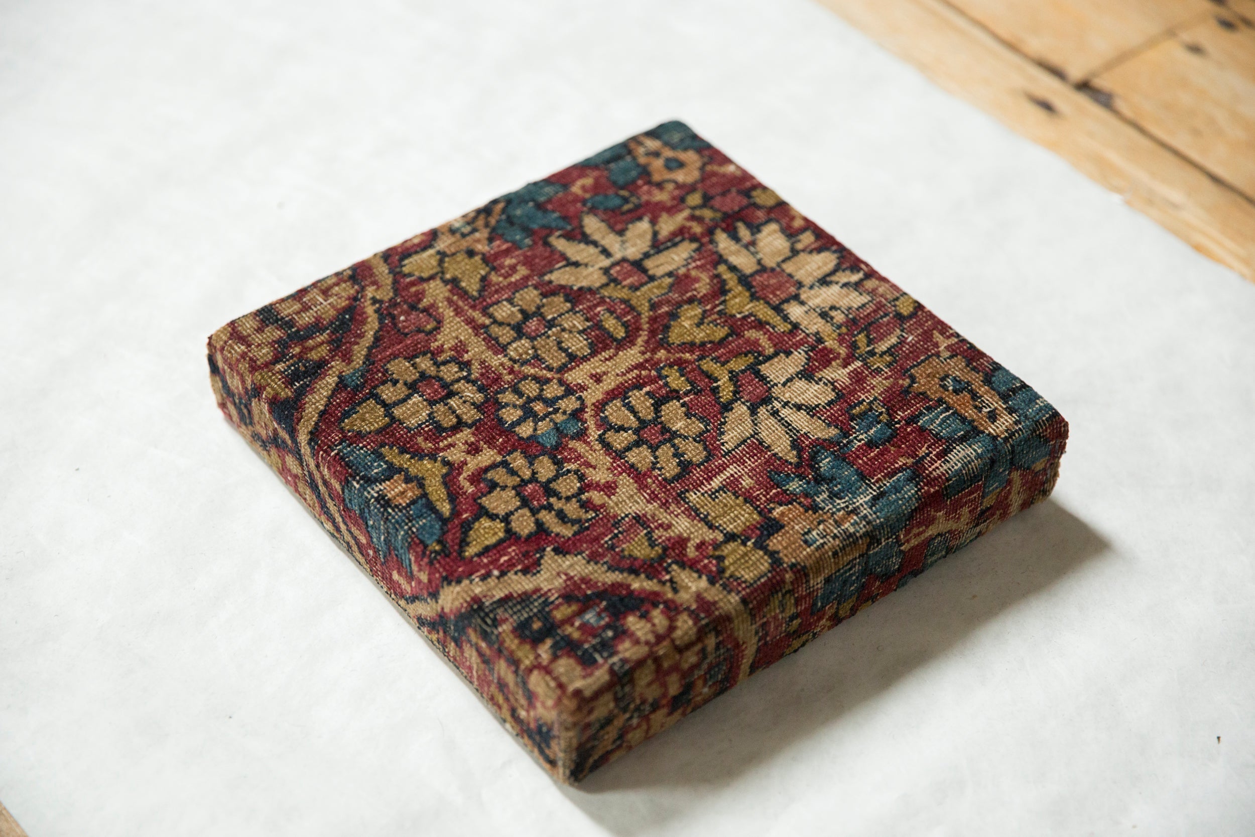 Decorative Cork Board Antique Kerman Rug Fragment Art