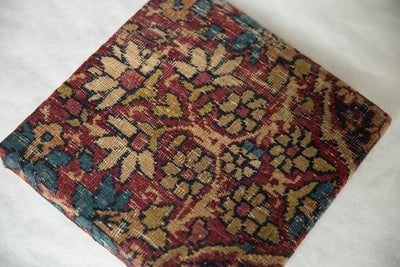 Decorative Cork Board Antique Kerman Rug Fragment Art