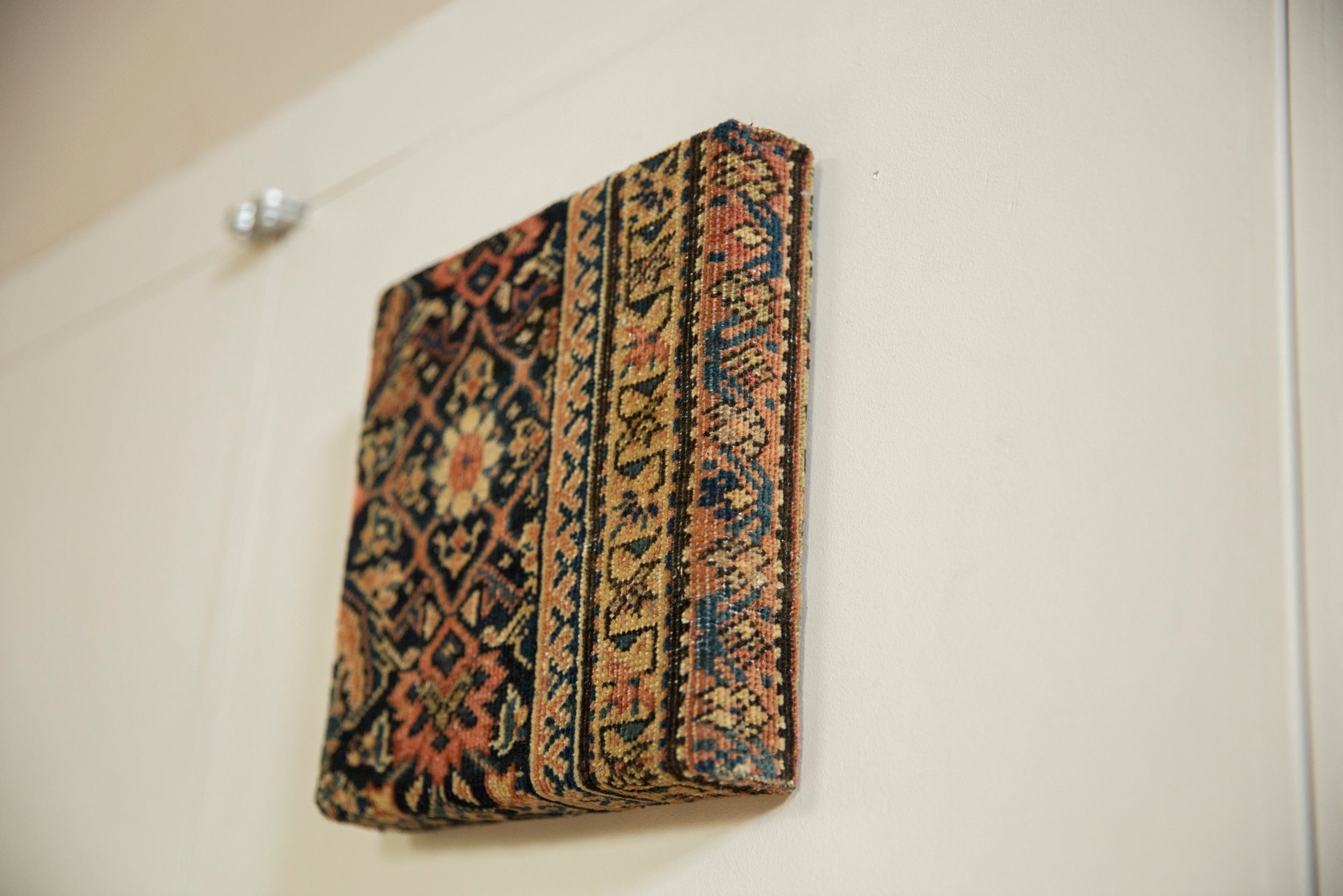 Decorative Cork Board Antique Fereghan Rug Fragment Art