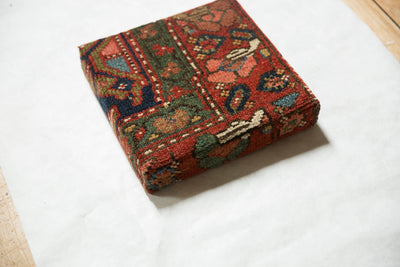 Decorative Cork Board Antique Kurdish Hamadan Rug Fragment Art