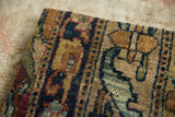 Decorative Cork Board Antique Kerman Rug Fragment Art