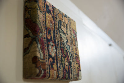 Decorative Cork Board Antique Kerman Rug Fragment Art