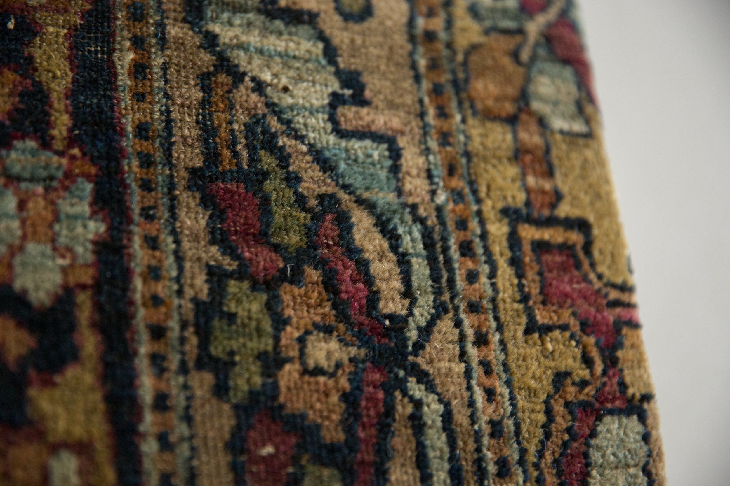 Decorative Cork Board Antique Kerman Rug Fragment Art