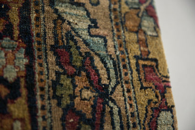 Decorative Cork Board Antique Kerman Rug Fragment Art