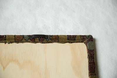 Decorative Cork Board Antique Kerman Rug Fragment Art