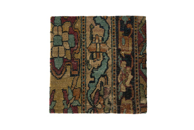 Decorative Cork Board Antique Kerman Rug Fragment Art