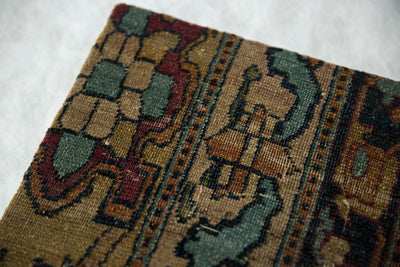 Decorative Cork Board Antique Kerman Rug Fragment Art