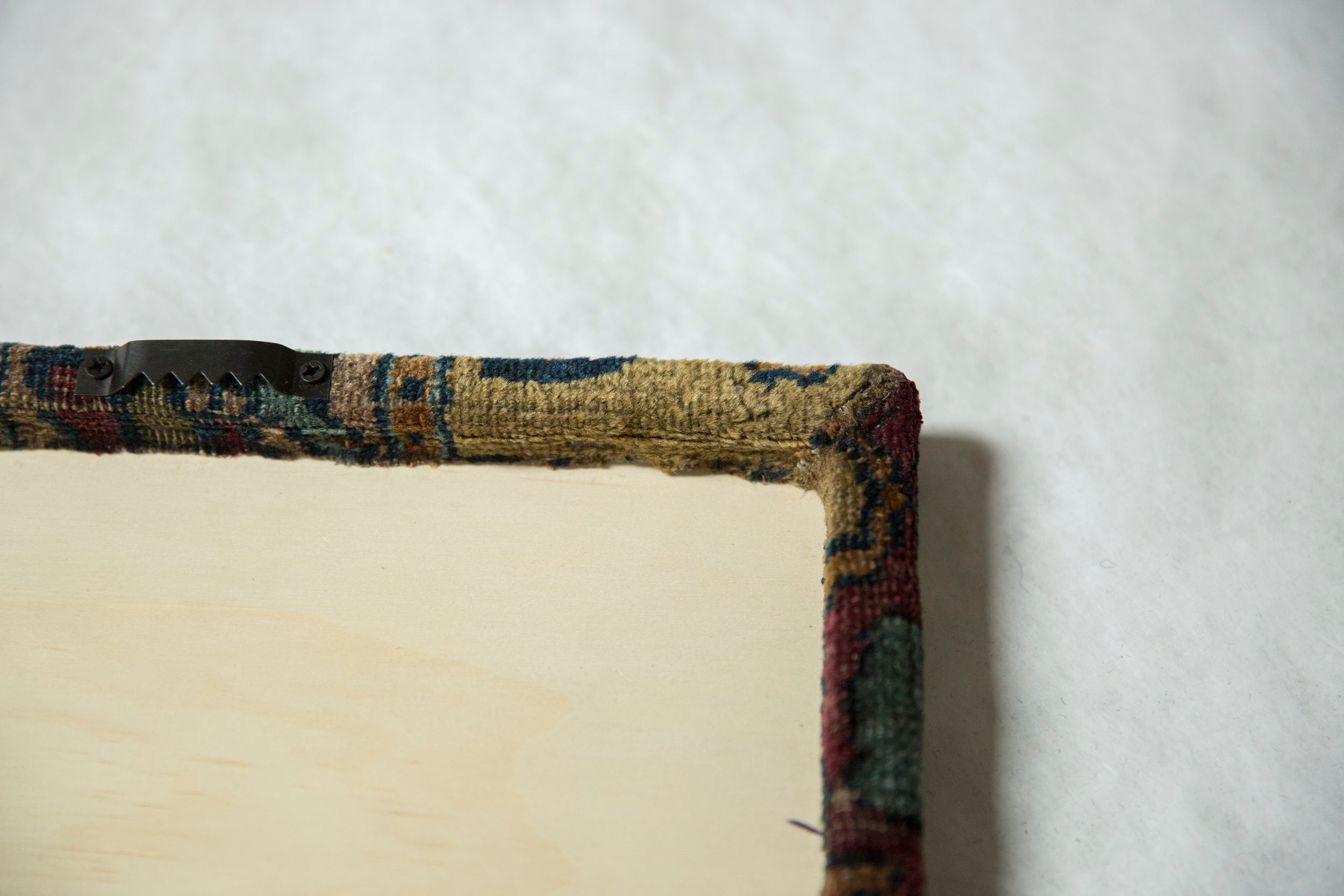 Decorative Cork Board Antique Kerman Rug Fragment Art