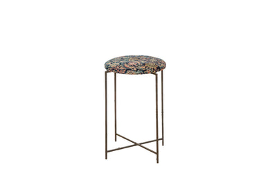 Reclaimed Antique Rug Fragment Side Table Stand 3 of 7