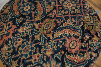 Reclaimed Antique Rug Fragment Side Table Stand 3 of 7