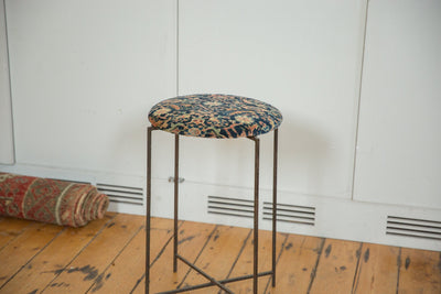 Reclaimed Antique Rug Fragment Side Table Stand 4 of 7