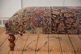 RESERVED Antique Persian Kerman Rug Ottoman Coffee Table