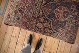 RESERVED Antique Persian Kerman Rug Ottoman Coffee Table