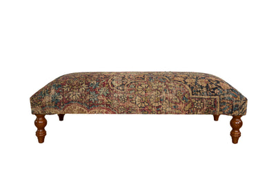 Antique Persian Kerman Rug Ottoman Coffee Table by Old New House® - main product image for Resin Society