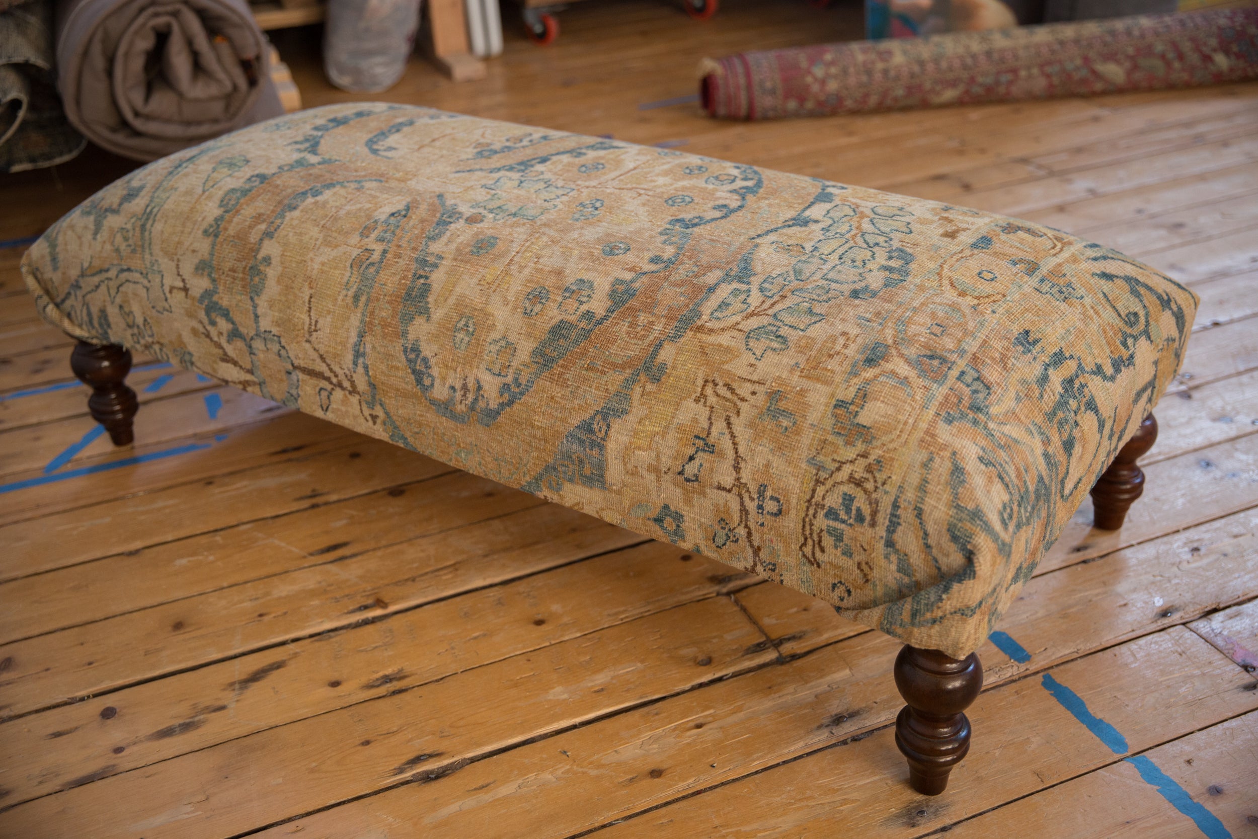 RESERVED Vintage Persian Rug Ottoman Coffee Table