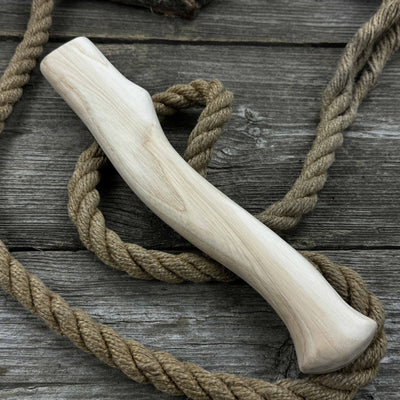 Ash wood axe handle with red oak wedges, 31 cm (12.2 inches), Sharky Forged Steel Tools